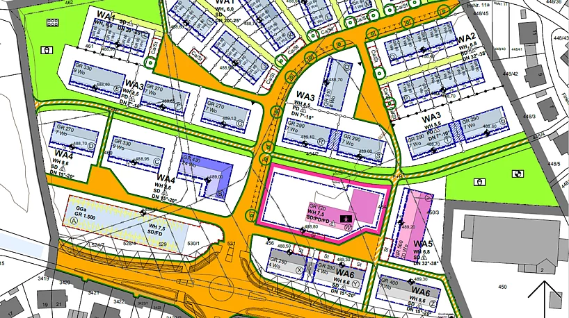 Bild vom Bebauungsplanentwurf "Nördlich der Glonner Straße"