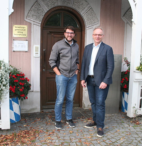 Martin Schuster und Bürgermeister Fent
