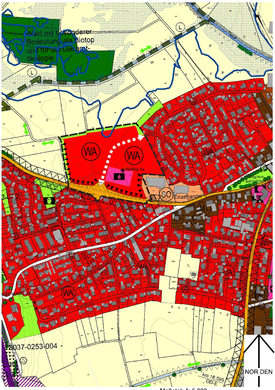 Bild des Entwurfes zur 3. Flächennutzungsplanänderung