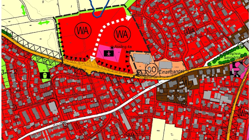 Bild des Entwurfes zur 3. Flächennutzungsplanänderung